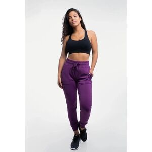 Barbell Apparel Women's Joggers Purple Athletic Pants High Stretch- Size Medium